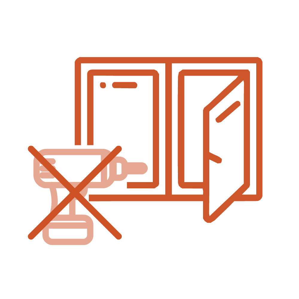 Hebe-Schiebe-Terrassentür ohne Montage